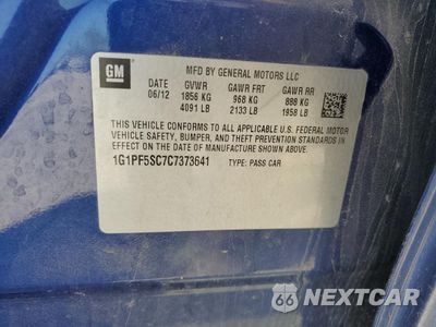 Zdjęcie 14 z 14 samochodu: 2012 CHEVROLET CRUZE LT VIN:1G1PF5SC7C7373641 - miniatura