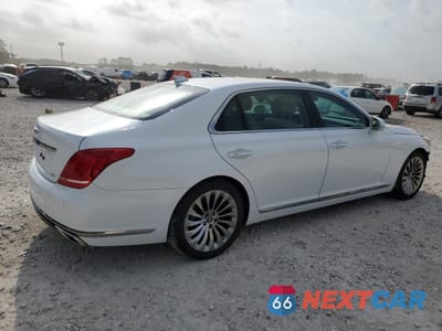 Trzecie zdjęcie samochodu z tyłu: 2019 GENESIS G90 PREMIUM VIN:KMTF34JA6KU061768 - miniatura