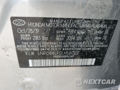 Zdjęcie 12 z 13 samochodu: 2020 HYUNDAI ELANTRA SEL VIN:5NPD84LF0LH560917 - miniatura