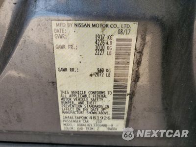 Zdjęcie 12 z 14 samochodu: 2017 NISSAN ALTIMA 2.5 VIN:1N4AL3AP0HC481926 - miniatura