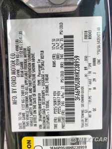 Zdjęcie 12 z 13 samochodu: 2017 FORD FUSION TITANIUM PHEV VIN:3FA6P0SU8HR238959 - miniatura