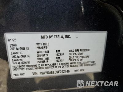 Zdjęcie 16 z 16 samochodu: 2025 TESLA MODEL Y VIN:7SAYGAEE6SF292446 - miniatura