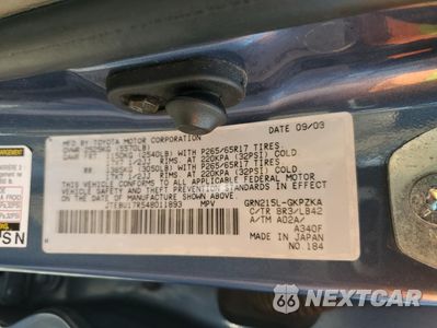 Zdjęcie 13 z 13 samochodu: 2004 TOYOTA 4RUNNER LIMITED VIN:JTEBU17R548011893 - miniatura