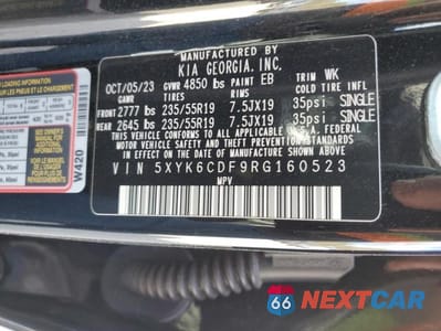 Zdjęcie 14 z 14 samochodu: 2024 KIA SPORTAGE X LINE VIN:5XYK6CDF9RG160523 - miniatura