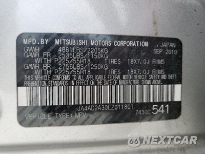 Zdjęcie 14 z 15 samochodu: 2020 MITSUBISHI OUTLANDER ES VIN:JA4AD2A30LZ011801 - miniatura