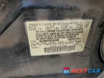 Zdjęcie 13 z 15 samochodu: 2011 NISSAN SENTRA 2.0 VIN:3N1AB6APXBL651982 - miniatura