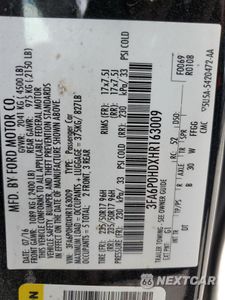 Zdjęcie 12 z 13 samochodu: 2017 FORD FUSION SE VIN:3FA6P0HDXHR163009 - miniatura