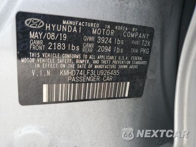 Zdjęcie 14 z 14 samochodu: 2020 HYUNDAI ELANTRA SE VIN:KMHD74LF3LU926485 - miniatura