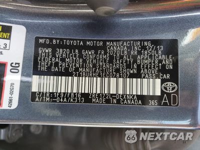 Zdjęcie 13 z 13 samochodu: 2014 TOYOTA COROLLA L VIN:2T1BURHE1EC078107 - miniatura