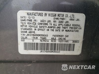 Zdjęcie 14 z 14 samochodu: 2013 INFINITI G37 VIN:JN1CV6ARXDM359243 - miniatura