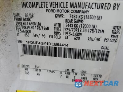 Zdjęcie 12 z 12 samochodu: 2013 FORD F450 SUPER DUTY VIN:1FDUF4GY1DEB64414 - miniatura