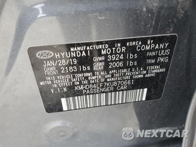 Zdjęcie 13 z 14 samochodu: 2019 HYUNDAI ELANTRA SEL VIN:KMHD84LF7KU870661 - miniatura