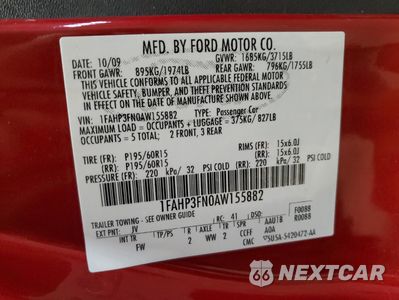 Zdjęcie 12 z 12 samochodu: 2010 FORD FOCUS SE VIN:1FAHP3FN0AW155882 - miniatura