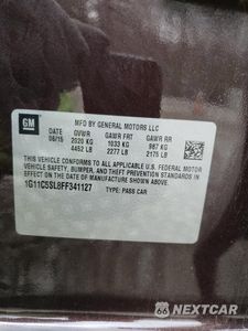 Zdjęcie 12 z 14 samochodu: 2015 CHEVROLET MALIBU 1LT VIN:1G11C5SL8FF341127 - miniatura