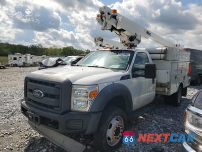 Drugie zdjęcie samochodu z przodu: 2013 FORD F450 SUPER DUTY BUCKET TRUCK VIN:1FDUF4GY0DEB05287 - miniatura