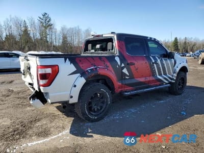 Trzecie zdjęcie samochodu z tyłu: 2022 FORD F150 SUPERCREW VIN:1FTFW1EDXNFB77377 - miniatura