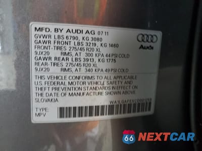 Zdjęcie 13 z 13 samochodu: 2012 AUDI Q7 PREMIUM PLUS VIN:WA1LGAFEXCD001259 - miniatura