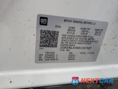 Zdjęcie 13 z 13 samochodu: 2024 GMC ACADIA DENALI VIN:1GKENLKS5RJ197427 - miniatura