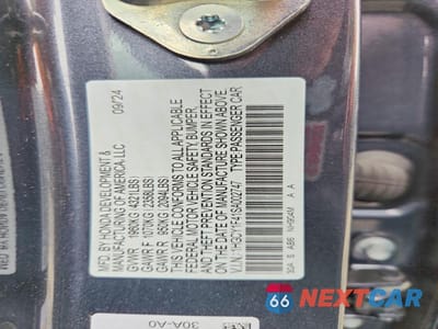 Zdjęcie 12 z 12 samochodu: 2025 HONDA ACCORD SE VIN:1HGCY1F41SA002747 - miniatura