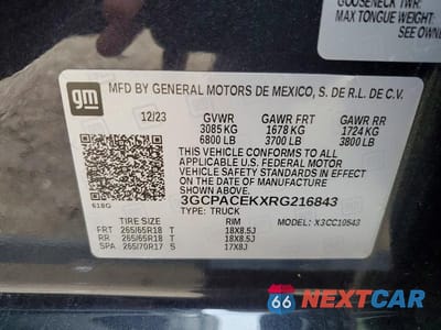 Zdjęcie 12 z 12 samochodu: 2024 CHEVROLET SILVERADO C1500 LT VIN:3GCPACEKXRG216843 - miniatura