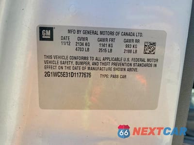 Zdjęcie 12 z 12 samochodu: 2013 CHEVROLET IMPALA LTZ VIN:2G1WC5E31D1177676 - miniatura