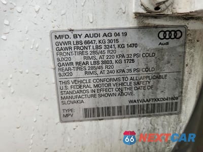 Zdjęcie 13 z 13 samochodu: 2019 AUDI Q7 PRESTIGE VIN:WA1VAAF7XKD041609 - miniatura