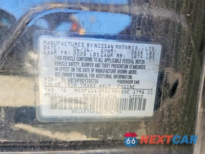 Zdjęcie 12 z 12 samochodu: 2016 NISSAN SENTRA S VIN:3N1AB7AP8GY296794 - miniatura