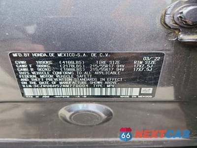 Zdjęcie 13 z 13 samochodu: 2022 HONDA HR-V EX VIN:3CZRU6H52NM770004 - miniatura