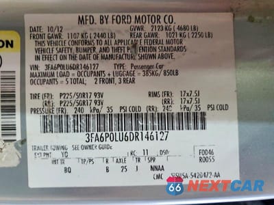 Zdjęcie 12 z 12 samochodu: 2013 FORD FUSION SE HYBRID VIN:3FA6P0LU6DR146127 - miniatura