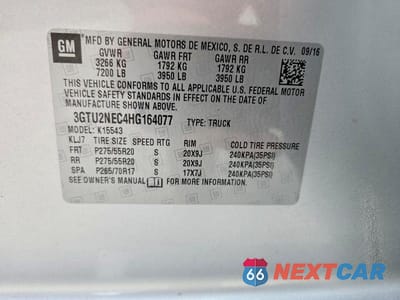 Zdjęcie 13 z 13 samochodu: 2017 GMC SIERRA K1500 SLT VIN:3GTU2NEC4HG164077 - miniatura