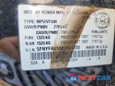 Zdjęcie 13 z 13 samochodu: 2010 HONDA PILOT TOURING VIN:5FNYF4H98AB504200 - miniatura
