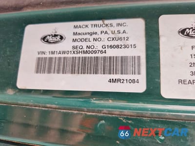 Zdjęcie 10 z 10 samochodu: 2017 MACK CXU612 SEMI TRUCK VIN:1M1AW01X5HM009764 - miniatura