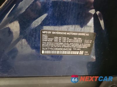 Zdjęcie 13 z 13 samochodu: 2021 BMW X3 XDRIVE30I VIN:5UXTY5C06M9G94338 - miniatura