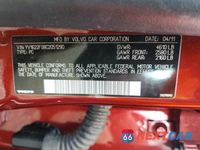 Zdjęcie 12 z 12 samochodu: 2012 VOLVO S60 T5 VIN:YV1622FS8C2051290 - miniatura