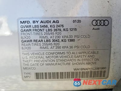 Zdjęcie 13 z 13 samochodu: 2020 AUDI Q5 PREMIUM PLUS VIN:WA1BNAFY1L2061860 - miniatura