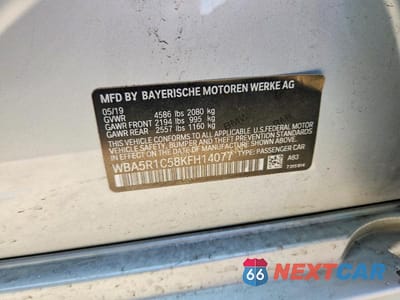 Zdjęcie 12 z 12 samochodu: 2019 BMW 330I VIN:WBA5R1C58KFH14077 - miniatura