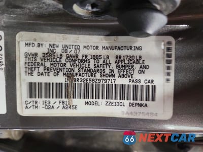 Zdjęcie 12 z 12 samochodu: 2008 TOYOTA COROLLA LE VIN:1NXBR32E58Z979717 - miniatura