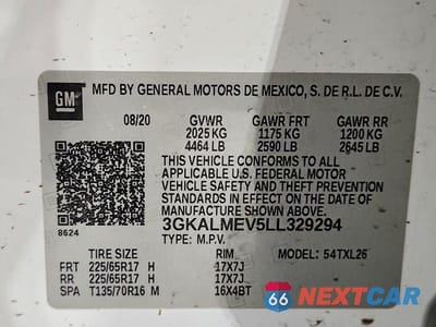 Zdjęcie 14 z 14 samochodu: 2020 GMC TERRAIN SLE VIN:3GKALMEV5LL329294 - miniatura