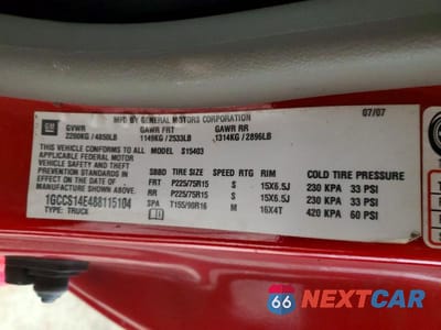 Zdjęcie 12 z 12 samochodu: 2008 CHEV COLORADO VIN:1GCCS14E488115104 - miniatura