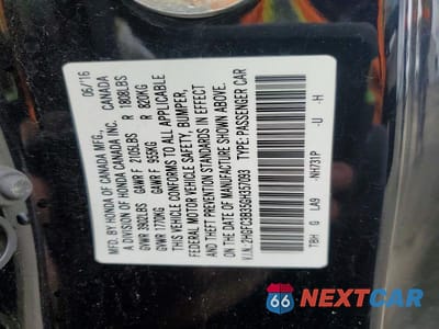 Zdjęcie 13 z 13 samochodu: 2016 HONDA CIVIC EX VIN:2HGFC3B35GH357093 - miniatura