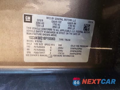 Zdjęcie 12 z 12 samochodu: 2014 CHEVROLET SILVERADO K1500 LTZ VIN:1GCUKSEC1EF193063 - miniatura