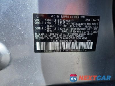 Zdjęcie 12 z 12 samochodu: 2020 SUBARU OUTBACK LIMITED XT VIN:4S4BTGND4L3241952 - miniatura