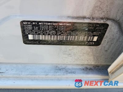 Zdjęcie 12 z 12 samochodu: 2021 MITSUBISHI MIRAGE ES VIN:ML32AUHJ8MH003071 - miniatura