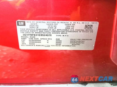 Zdjęcie 12 z 12 samochodu: 2012 CADILLAC SRX PREMIUM COLLECTION VIN:3GYFNFE31CS524976 - miniatura