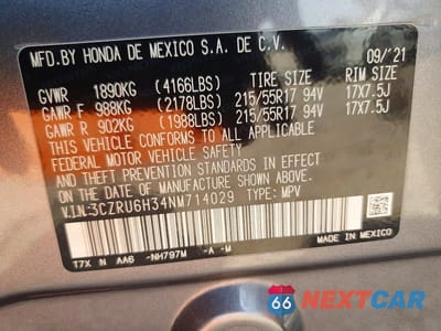 Zdjęcie 13 z 13 samochodu: 2022 HONDA HR-V LX VIN:3CZRU6H34NM714029 - miniatura