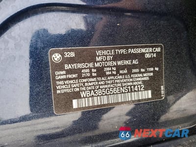 Zdjęcie 12 z 12 samochodu: 2014 BMW 328 XI SULEV VIN:WBA3B5G56ENS11412 - miniatura