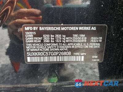 Zdjęcie 13 z 13 samochodu: 2016 BMW X5 XDRIVE35I VIN:5UXKR0C57G0P26808 - miniatura