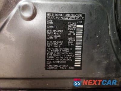 Zdjęcie 14 z 14 samochodu: 2017 NISSAN ROGUE SV VIN:KNMAT2MV3HP535839 - miniatura