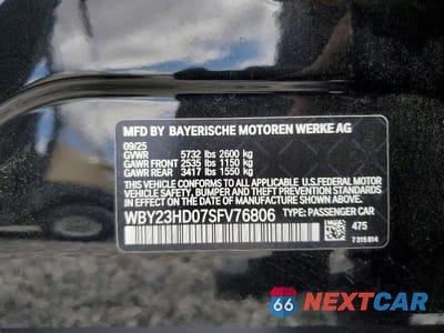 Zdjęcie 13 z 13 samochodu: 2025 BMW I4 EDRIVE 40 VIN:WBY23HD07SFV76806 - miniatura
