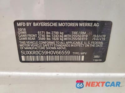 Zdjęcie 13 z 13 samochodu: 2017 BMW X5 XDRIVE35I VIN:5UXKR0C59H0V66559 - miniatura